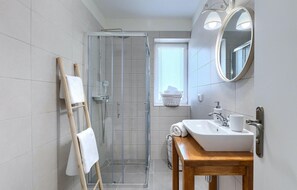 Shower, hair dryer