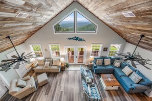 Smart TV, fireplace, DVD player, books