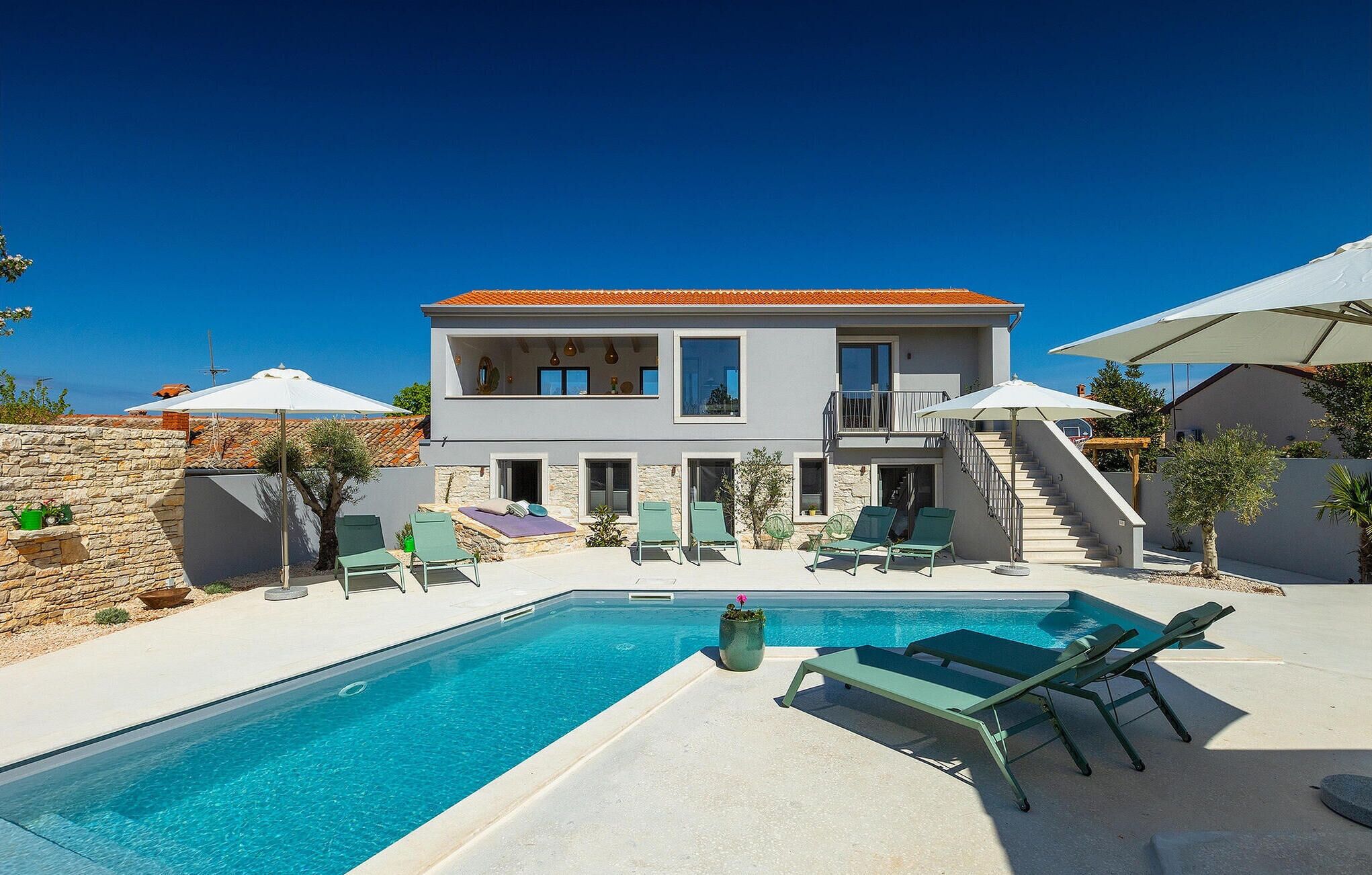 A heated pool