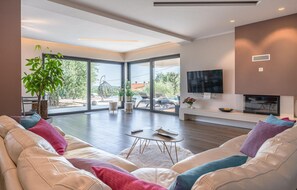 Televisión, chimenea y tenis de mesa