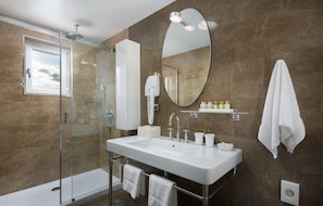 Shower, hair dryer