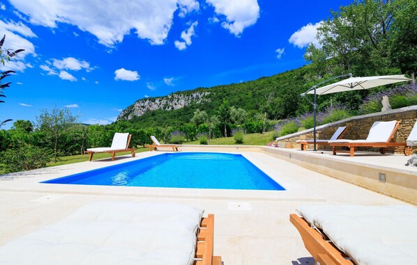 Una piscina riscaldata