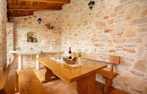 Outdoor dining - Awesome home in Labin - Rabac (Labin - Rabac)