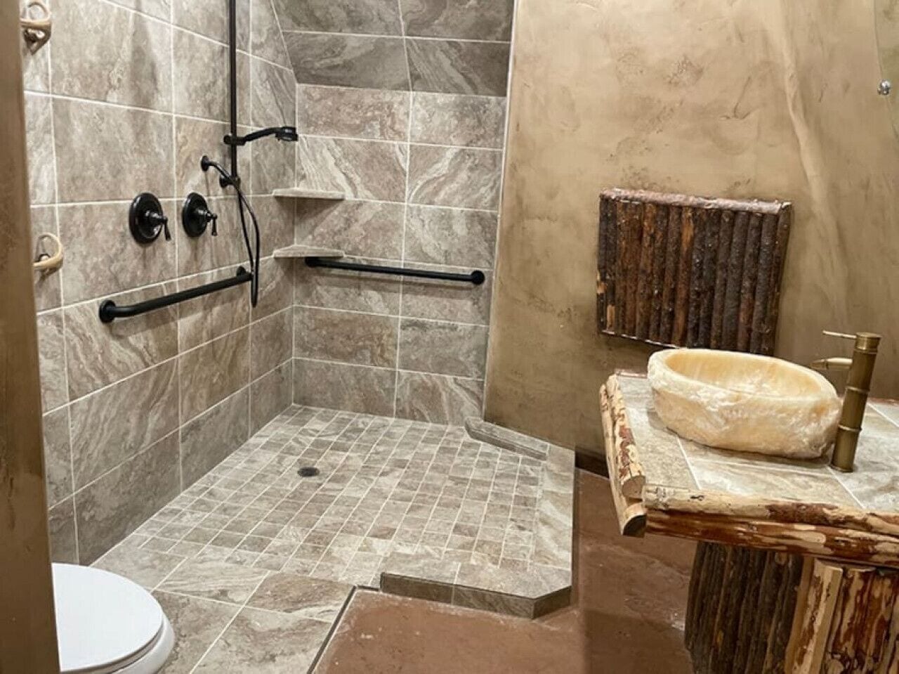 Hair dryer, towels