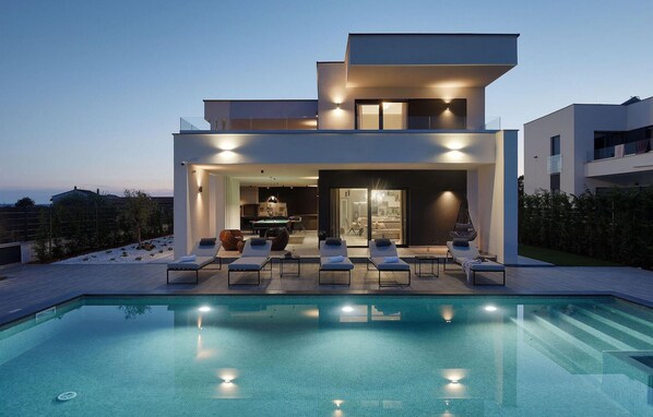 A heated pool