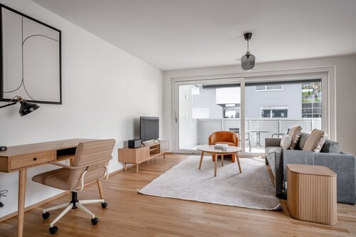 Hip Altstetten 1BR w/ Storage Room & W/D, nr Shops, by Blueground