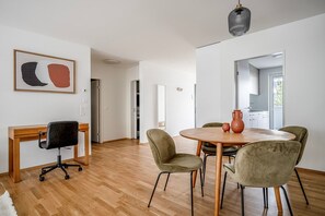 Dining - Luxe Altstetten 1BR w/ Storage Area & W/D, nr Shops, by Blueground (Zurich)