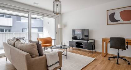 Luxe Altstetten 1BR w/ Storage Area & W/D, nr Shops, by Blueground