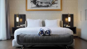 Biệt thự Cao cấp | Bộ trải giường bằng vải Frette của Ý, bộ đồ giường cao cấp, minibar