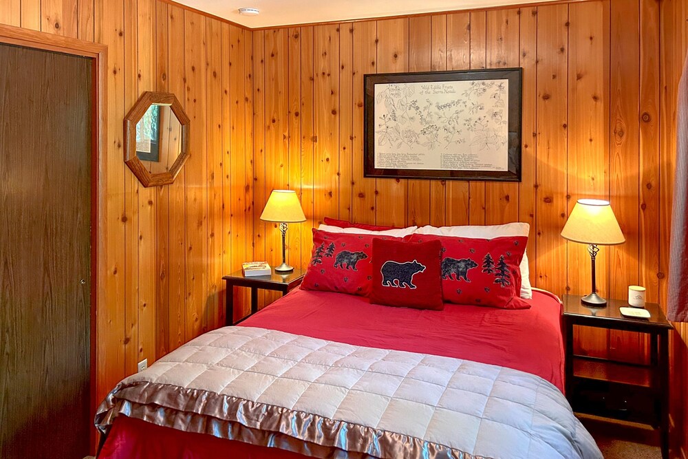 Cozy cabin with wood stove, games, & large balcony steps to Snowshoe Lake Dorrington Vrbo