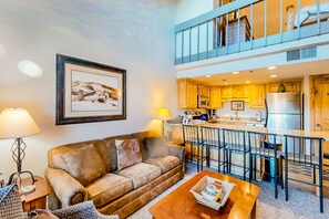 Télévision, cheminée, lecteur de DVD