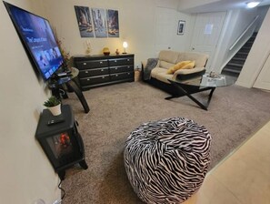 Living area - Separate entrance, clean & quiet basement suite (Calgary)