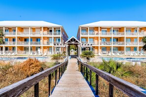Exterior - Ground-floor condo next to on-site pool with private patio & beach access (Dauphin Island)