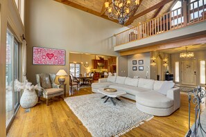 Televisión, chimenea, libros