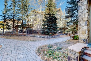 Property grounds - Mountain view condo with hot tub, steps from gondola & Mountain Village (Mountain Village)