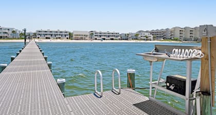 Sound-Side Condo with Grill, Deck, & W/D and Shared Pool