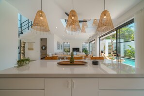 Private kitchen - Puri Senang - Luxury 4BR Pool Villa in Central Berawa, Near Beach (Canggu)