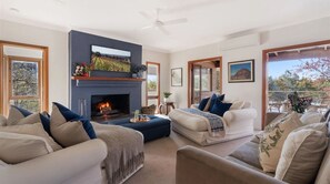 Smart TV, fireplace, offices