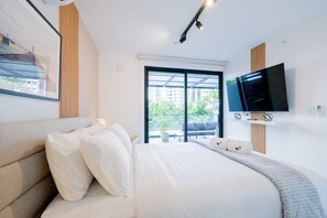 1 室のベッドルーム、WiFi、ベッドシーツ