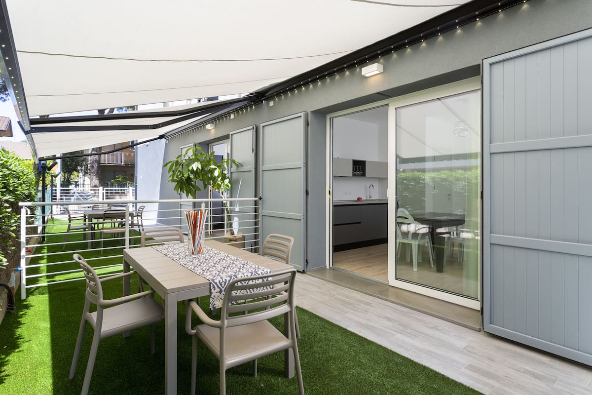 Appartamento, 2 camere da letto, patio, vista giardino | Terrazza/patio