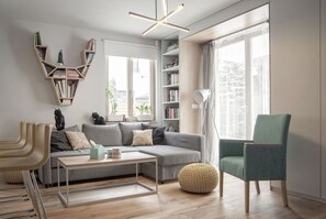 Apartamento, 1 habitación, terraza | 1 dormitorio y ropa de cama