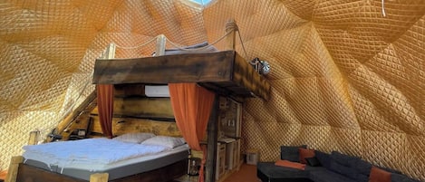 1 kamar tidur dan seprai linen