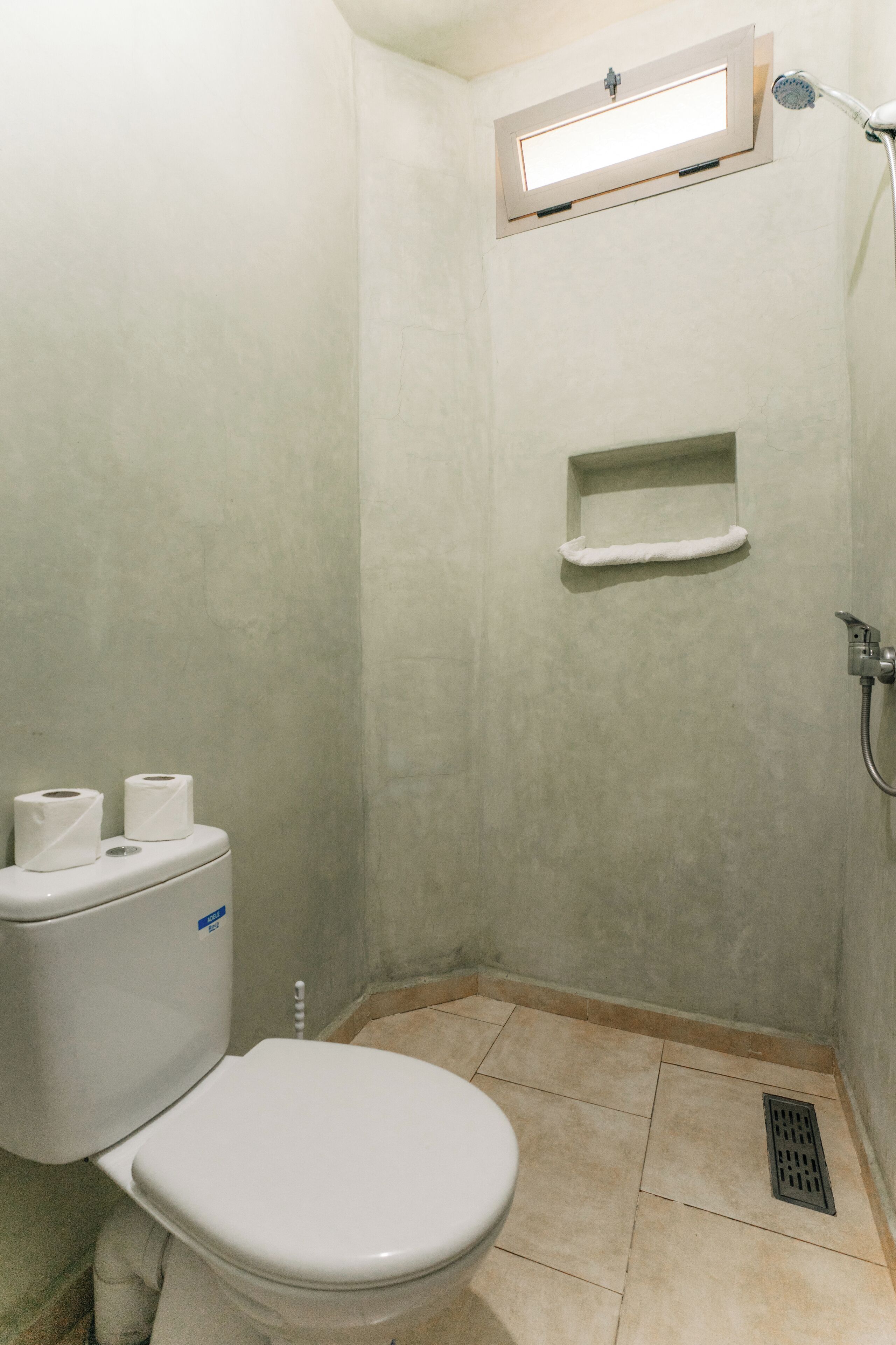 Shower, soap, toilet paper