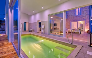 A heated pool