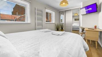 2 bedrooms, iron/ironing board, travel crib, free WiFi