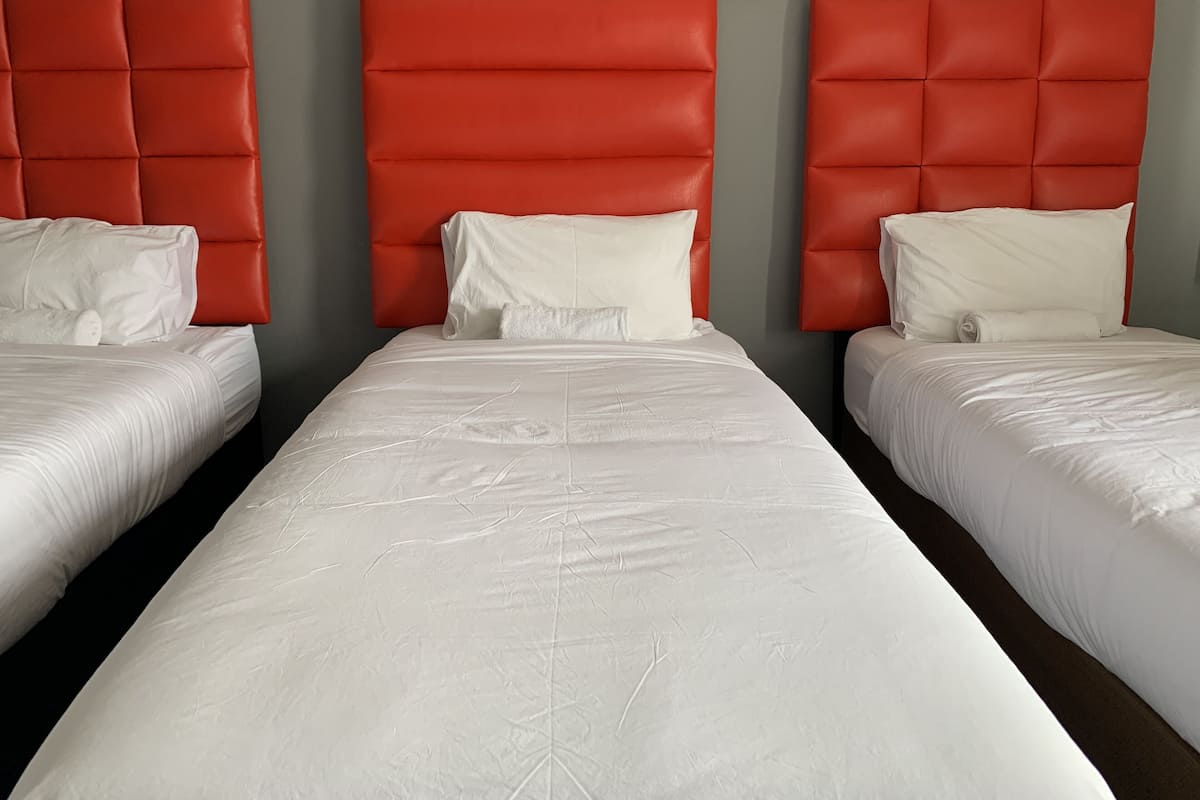 Minibar, desk, laptop workspace, soundproofing