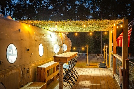Terrace/patio. Get to the CHOPPA! One-of-a-kind 2/1 HELICOPTER on 5 acres in the woods!