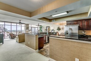 Fridge, microwave, oven, stovetop - Seaside Elegance: Oceanfront 5BR/5BA, Sleeps 14 (North Myrtle Beach)