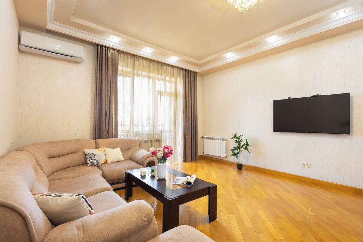Apartament familiar | Sala d'estar | Televisor de 1 polzades amb canals per cable 