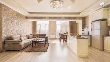 Luxury Apartment | Living area | 1-inch TV with cable channels