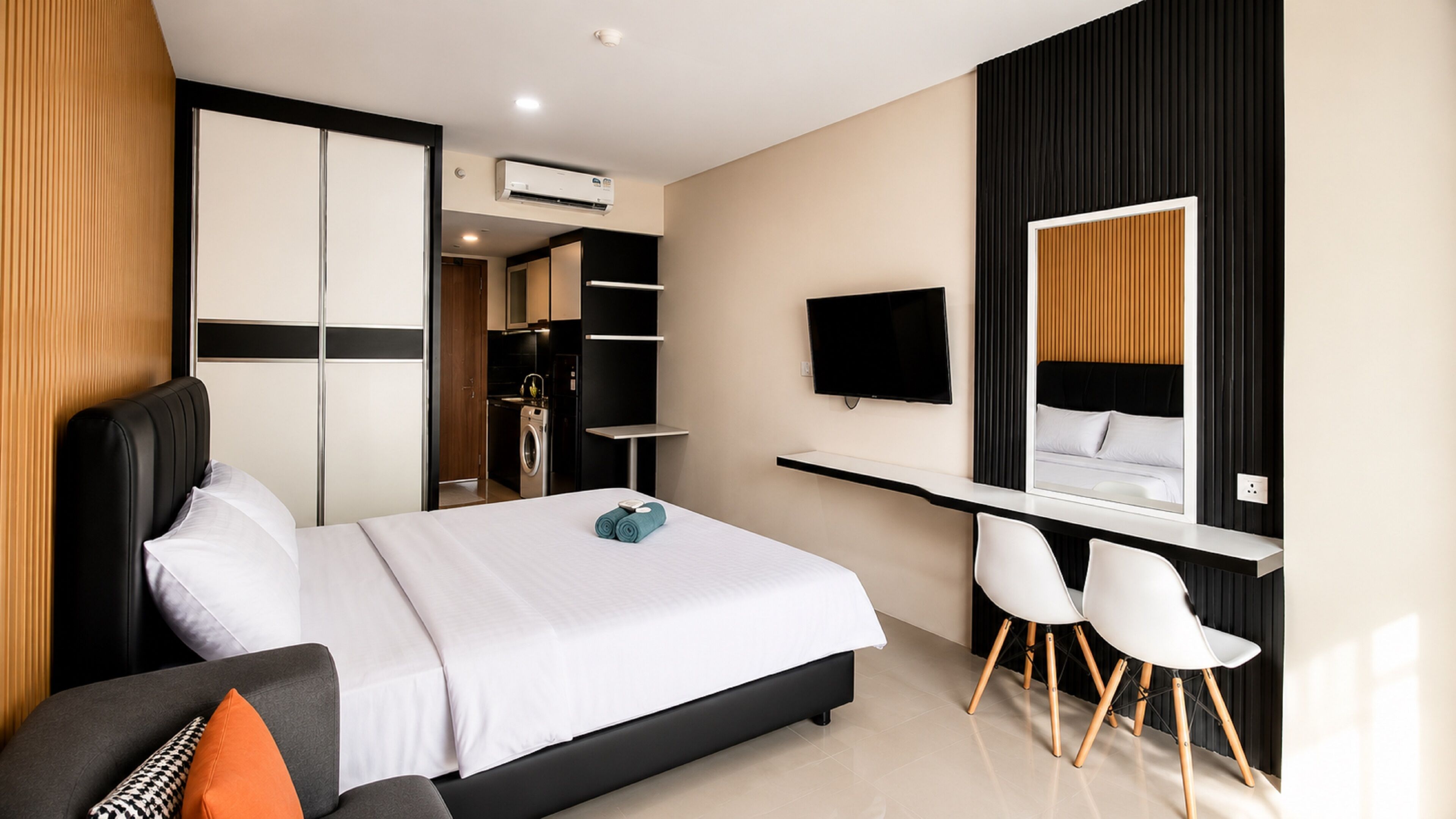 Studio Deluxe | Truy cập Internet không dây miễn phí, bộ trải giường 