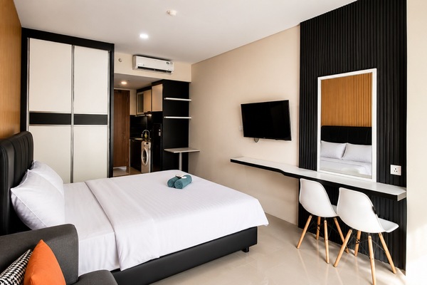 Estudio Deluxe | Wifi gratis, ropa de cama, accesible en silla de ruedas