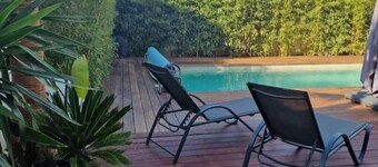 Maison Avec Piscine Chauffée à 200 m de la mer Plage Rochelongue
