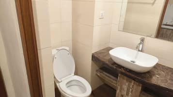 Deluxe Apartment, 2 Single Beds, City View | Bathroom