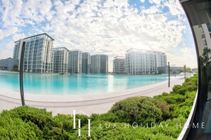 View from property - LUX The District One Lagoon View Suite (Dubai)