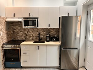 Fridge, microwave, oven, stovetop - One bedroom apartment/suite  (Whitby)