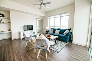 Apartment, 2 Bedrooms | Living area - 2br Fully Furnished Apartment Uptown - Boa Stadium 2 Bedroom Apts by RedAwning (Charlotte)