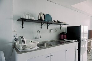 Estúdio | Cozinha privada | Geladeira grande, cooktop