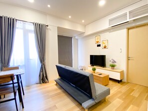 Apartment | Living area - Spacious And Combined 1Br Vasanta Innopark Apartment (Cikarang)