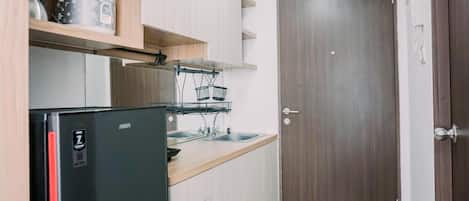 Studio | Bếp riêng | Tủ lạnh, bếp nấu