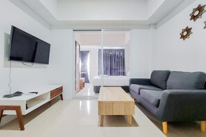 Apartment | Living area - Simply Look And Comfort 1Br Tamansari Bintaro Mansion Apartment (South Tangerang)