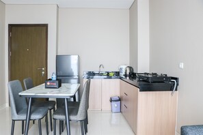 Appartement | Cuisine privée | Grand réfrigérateur, plaque de cuisson