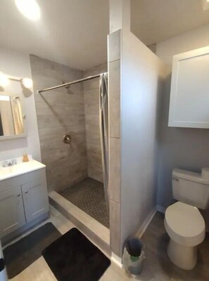 Shower, hair dryer, towels, soap - Backyard Guest House Suite (Gainesville)