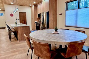 Dining - Brand NEW cozy cabin in the woods. 5 mins to the lake. 40 mins to Yellowstone!  (Island Park)