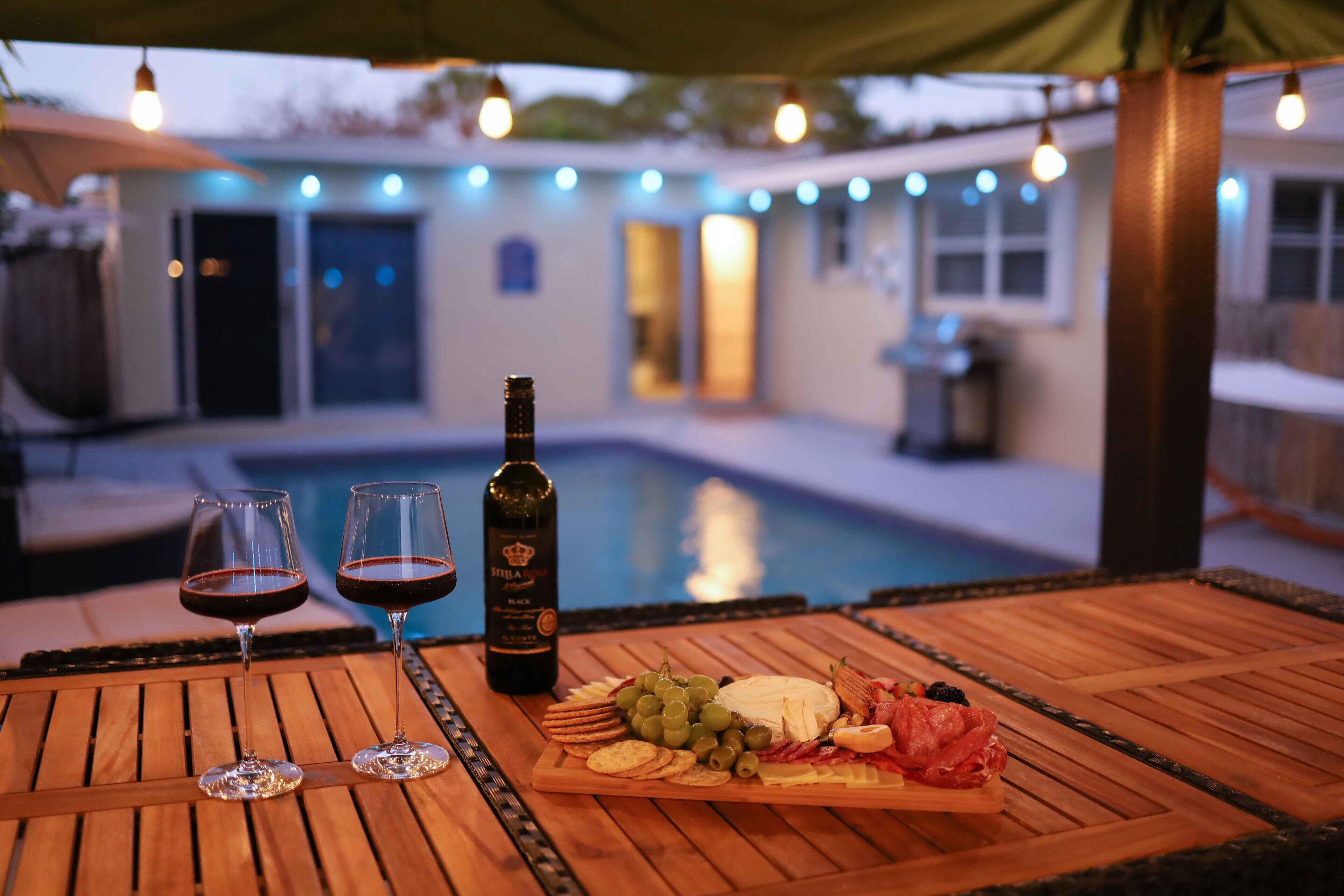 Piscine extérieure, piscine chauffée