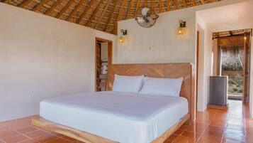 Cabana design | Frigobar, cofres nos quartos, individualmente decorados